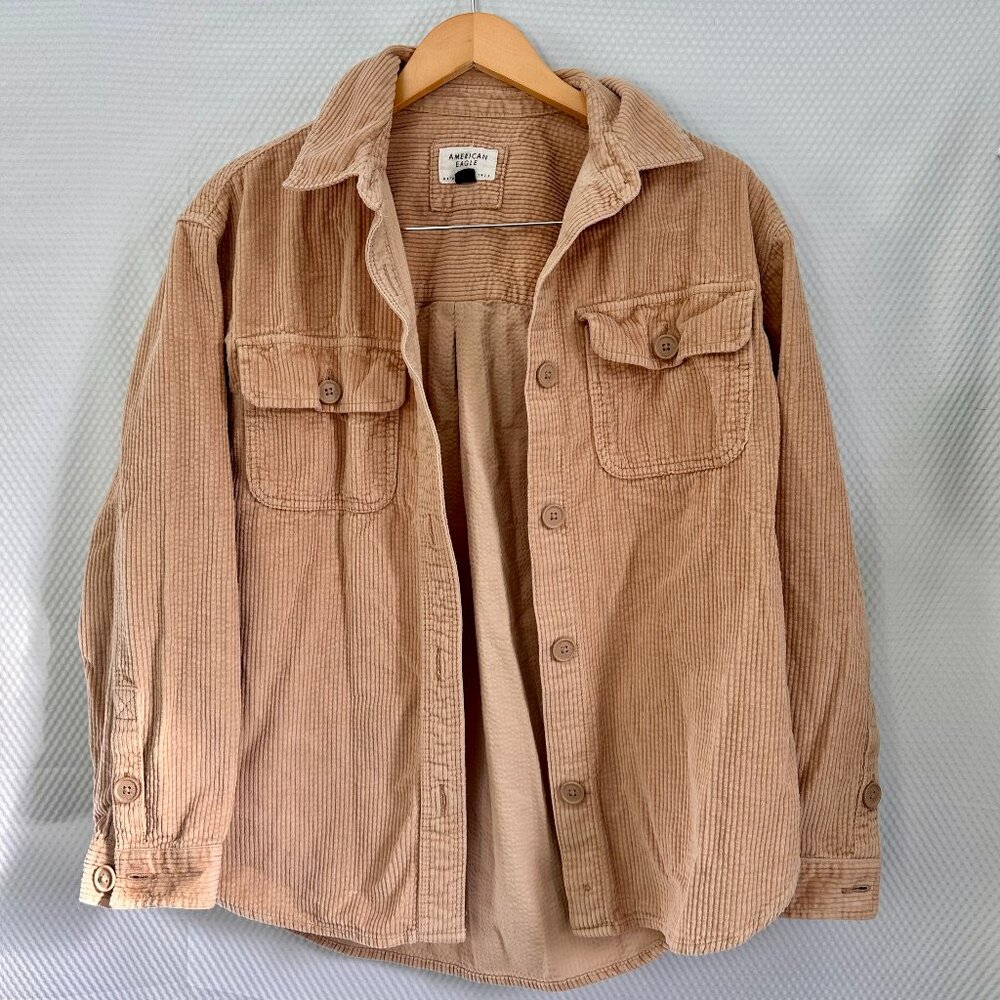 American Eagle Corduroy Button Down Shirt Long Sleeve Size XS
